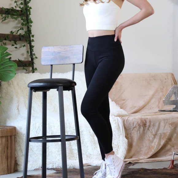 NEW BLACK Tummy control shaping leggings (premium cotton) - Picture 1 of 1